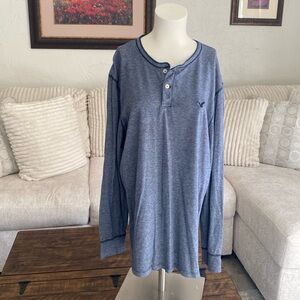 American Eagle Outfitters long sleeve 1/4 button tee